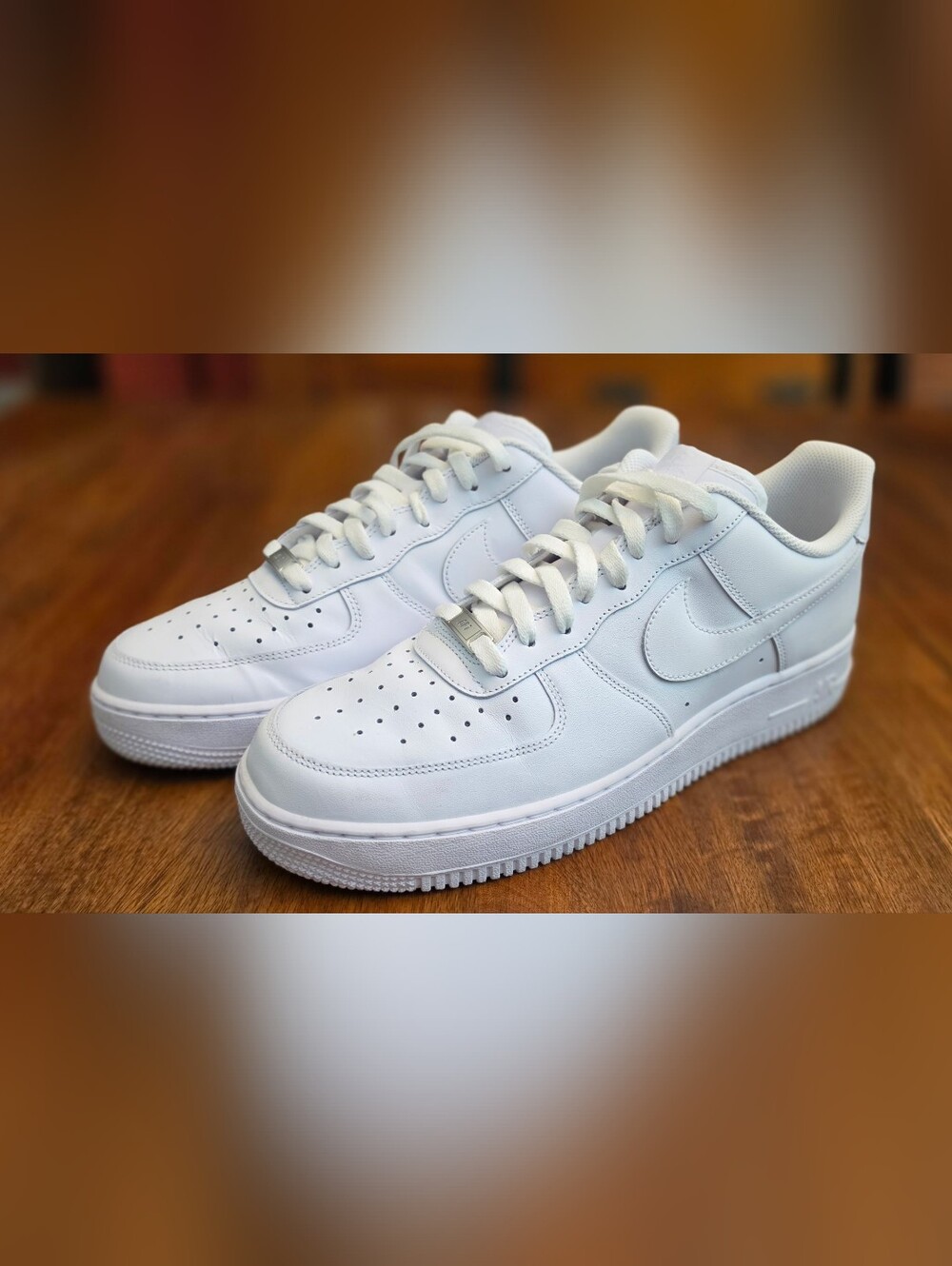 Nike Air White Leather Low-Top Sneakers